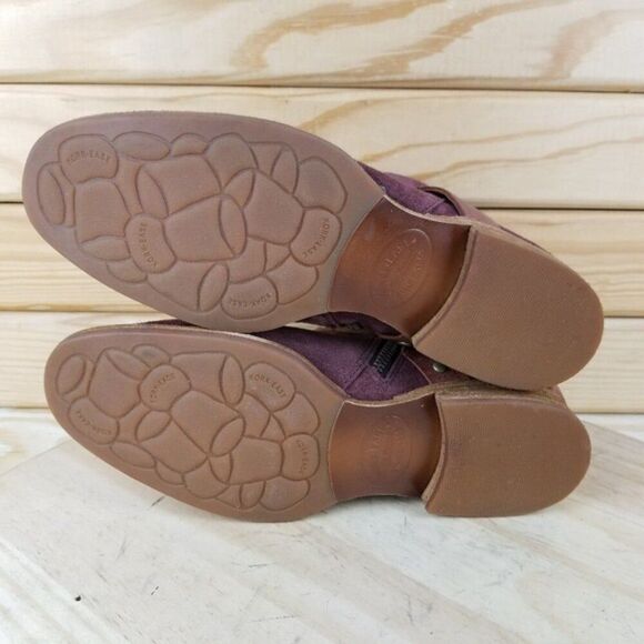 Kork Ease 6 US Kenai Studded Ankle Boots Booties Burgundy Suede Buckle Strap NEW - Picture 6 of 11